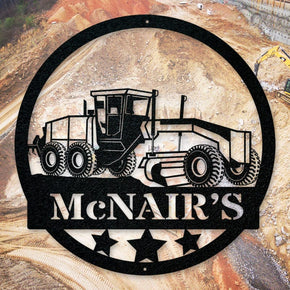 monogram metal gift Construction Collection: The Road Grader