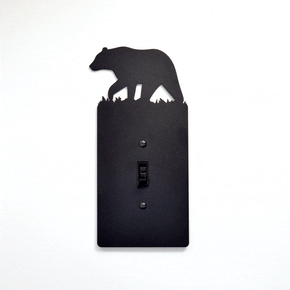monogram metal gift 3.5" x 8.75" / Black 5-Pack of Light Switch Covers - Cabin Life: Bear, Deer, Elk, Horse, Moose