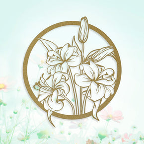 monogram metal gift Wallflower Lilies - Metal Sign