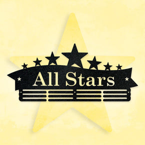 monogram metal gift ALL Stars Name Sport Awards Medal Hanger
