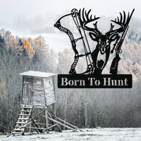 monogram metal gift Born to Hunt Monogram - Metal Sign *with LIVE PREVIEW*