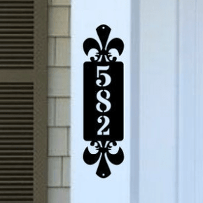 monogram metal gift Vertical Address Plaque Metal Sign