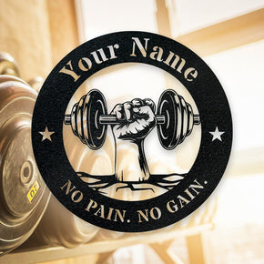 monogram metal gift Dumbbell Gym Monogram *with LIVE PREVIEW*