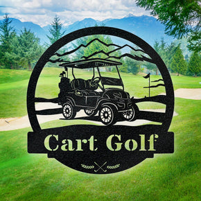 monogram metal gift Golf Cart Monogram *with LIVE PREVIEW*