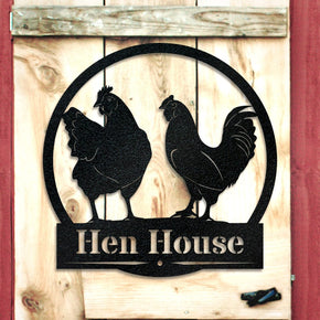 monogram metal gift Chicken Hens Farm Monogram *with LIVE PREVIEW*