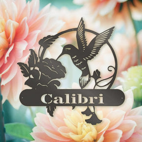 monogram metal gift Hummingbird Monogram *with LIVE PREVIEW*