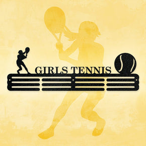 monogram metal gift Tennis - Girls Sport Awards Medal Hanger