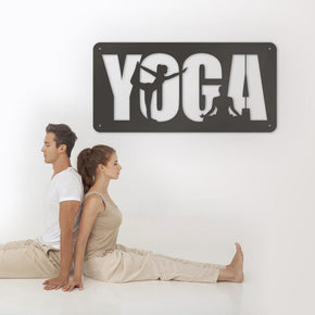 monogram metal gift Yoga Couple Sign