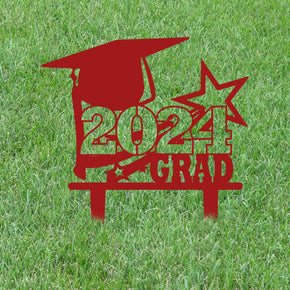 monogram metal gift 2024 Graduation Yard Stake