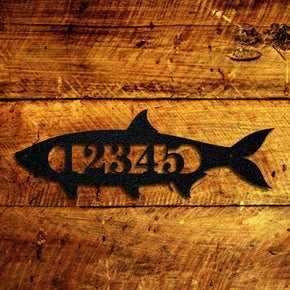 Fish Personalized Address Metal Sign