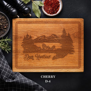 monogram metal gift D-4 / CHERRY Personalized Cutting Board, Custom Charcuterie Board
