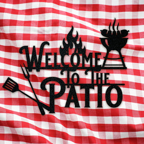 monogram metal gift Grill Master- Welcome To The Patio Metal Sign