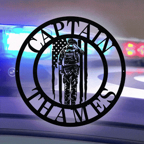 monogram metal gift Police Circle Monogram