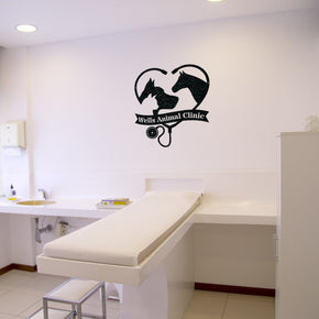 Veterinarian Personalized Metal Sign, Custom Animal Clinic Steel Art