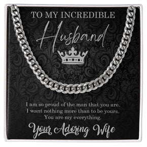 ShineOn Fulfillment Jewelry Cuban Necklace for Husband