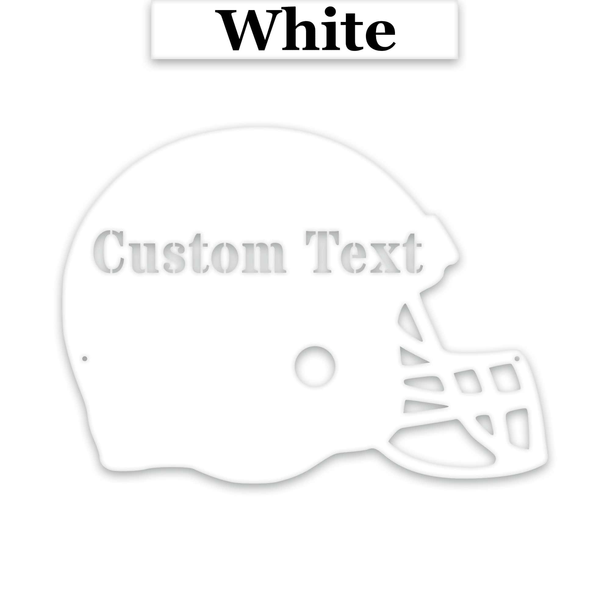 custom football helmet wall art Football Helmet Personalized Metal Sign - Custom Football Decor
