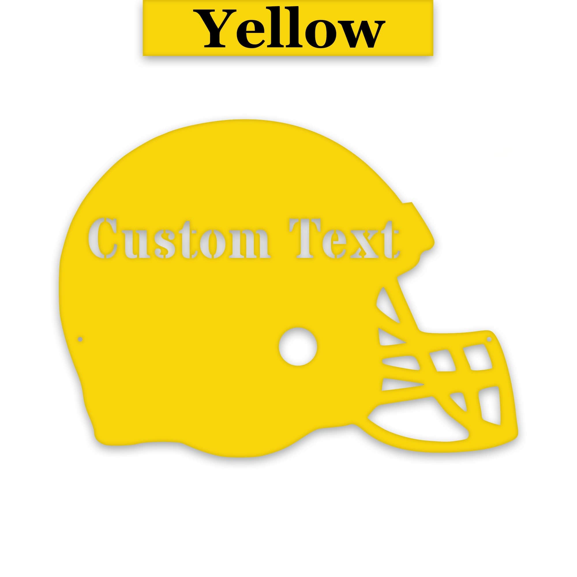 custom football helmet wall art Football Helmet Personalized Metal Sign - Custom Football Decor