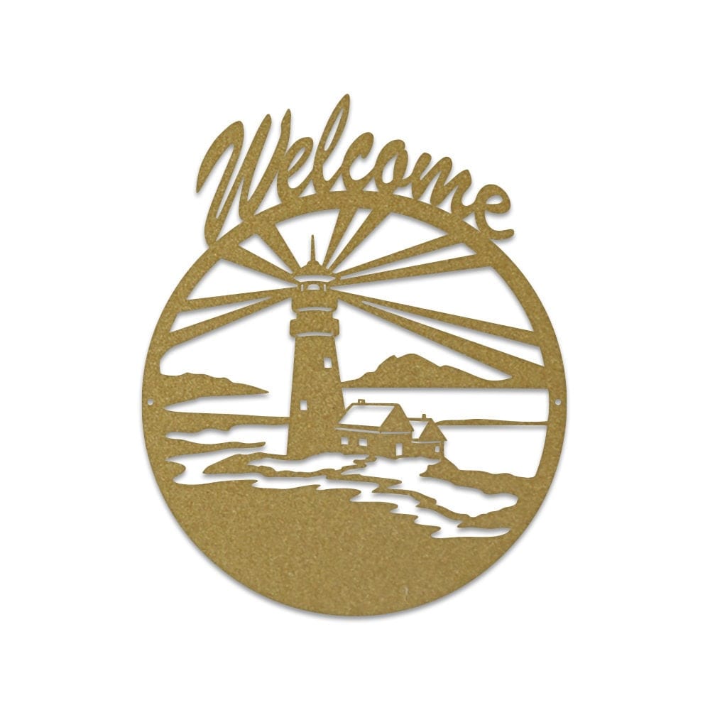 Lighthouse Welcome Sign | Metal Sign Outdoor | Weatherproof Sign | Sea ...