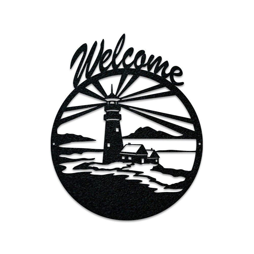 Lighthouse Welcome Sign | Metal Sign Outdoor | Weatherproof Sign | Sea ...