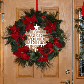 monogram metal gift Merry Christmas Tree - Metal Art Sign Decor