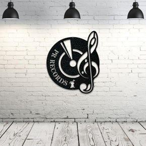 monogram metal gift Music Studio Customizable Treble Clef Metal Sign