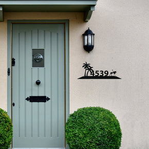 monogram metal gift Copy of Address Sign with Underlined Numbers