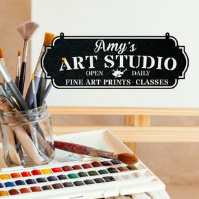 monogram metal gift Personalized Art Studio Metal Sign