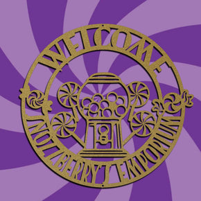 monogram metal gift Personalized Candy Shop Metal Sign, Sweets, Custom