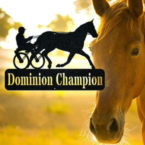 Personalized Harness Racing Sign - Custom Metal Horse Racing Decor Made in USA monogram metal shop