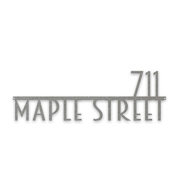 Add. Sign Modern Personalized Modern Deco Address Sign - monogram metal shop