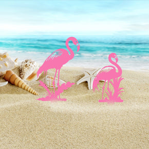 monogram metal gift Summer Funtime Flamingo Beach or Yard Stakes