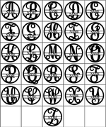 Circle Monogram with last name - Metal Worx Inc