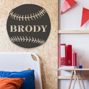 monogram metal gift Baseball - Personalized Metal Sign *with LIVE PREVIEW*