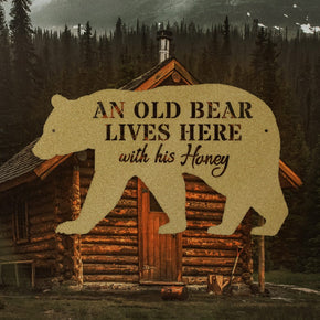 Bear and His Honey - Metal Sign