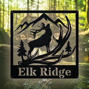 monogram metal gift Elk Antler Monogram
