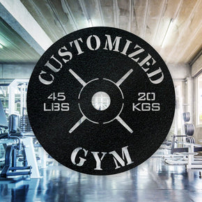 Gym Weight Plate Monogram *with LIVE PREVIEW*