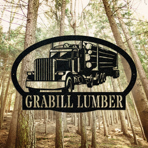 Logging Truck Monogram