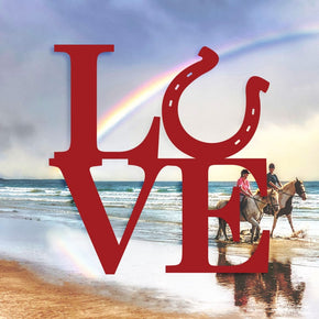 monogram metal gift LOVE Letters for Horse Lovers
