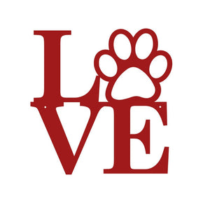 monogram metal gift 12" / Red LOVE Letters for Dog Lovers