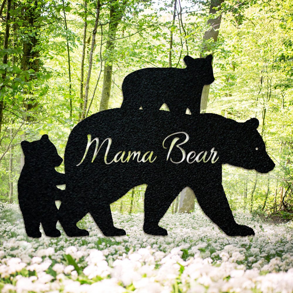Mama Bear & Cubs - Great Outdoor Decor - monogram metal shop