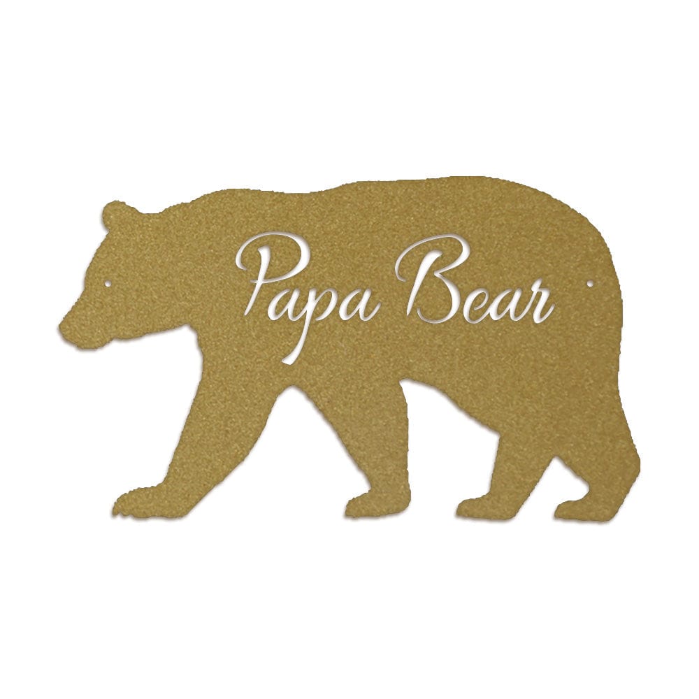 Papa Bear - Great Outdoor Decor - monogram metal shop
