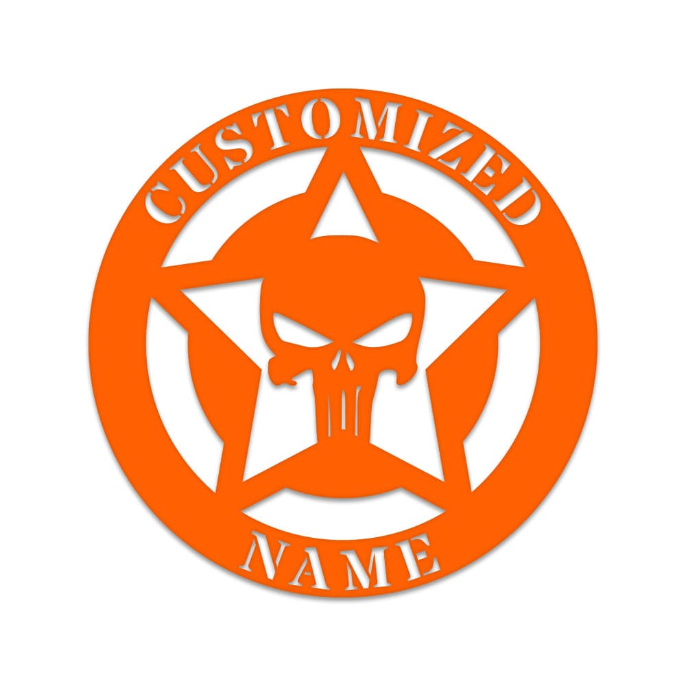 Metal Skull Punisher Aufkleber Emblem Badge Logo