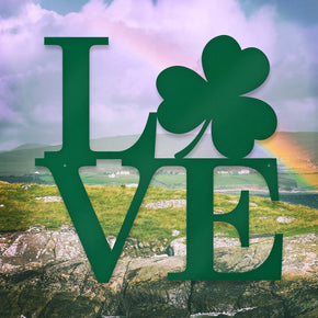 monogram metal gift Shamrock LOVE Letters - Irish Love!