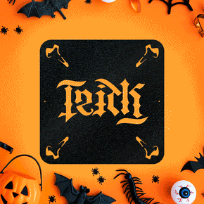 monogram metal gift Halloween "Trick & Treat" Sign