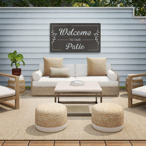 Welcome to Our Patio - Rectangle Metal Sign