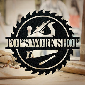 Wood Shop Sawblade Customized Metal Sign