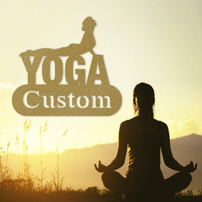monogram metal gift Yoga Cobra Pose - Customizable Metal Sign