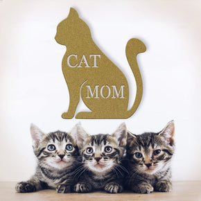 monogram metal gift Cat Mom - Metal Cat Decor