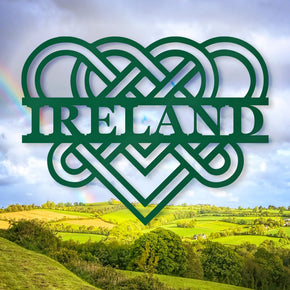 monogram metal gift Irish Celtic Heart - Metal Decor Sign