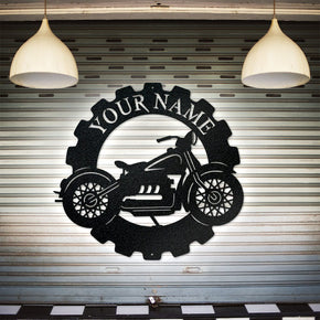 monogram metal gift Motorcycle Classic - Classic Metal Sign Collection *with LIVE PREVIEW*